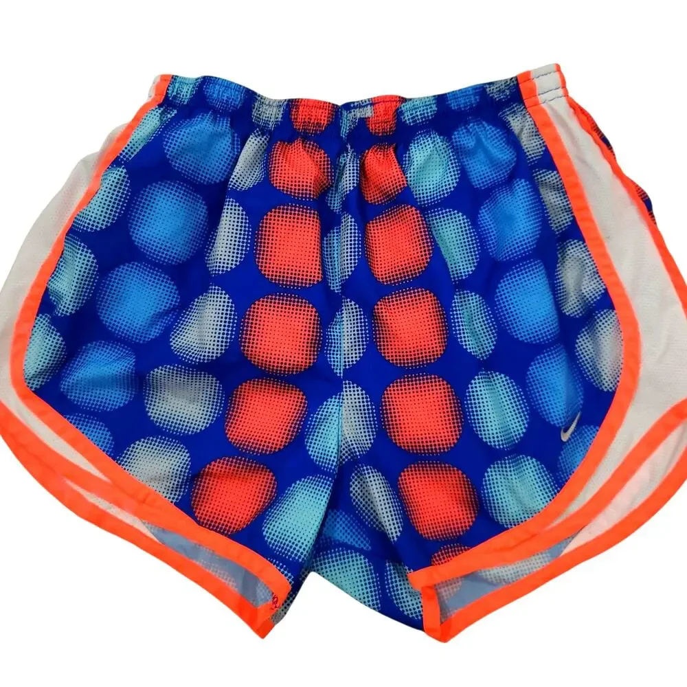 Nike Dri-Fit Tempo Shorts Medium Blue Orange Running Shorts Lined